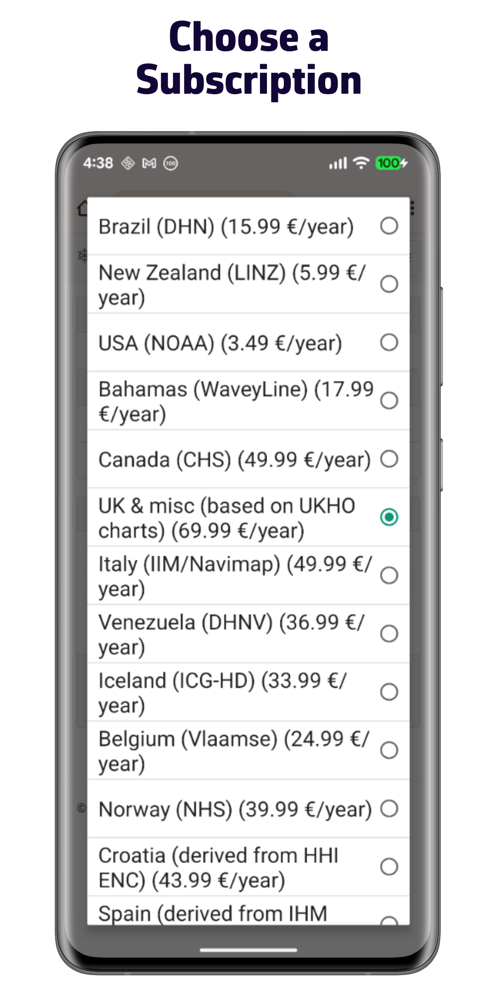 Choose a subscription