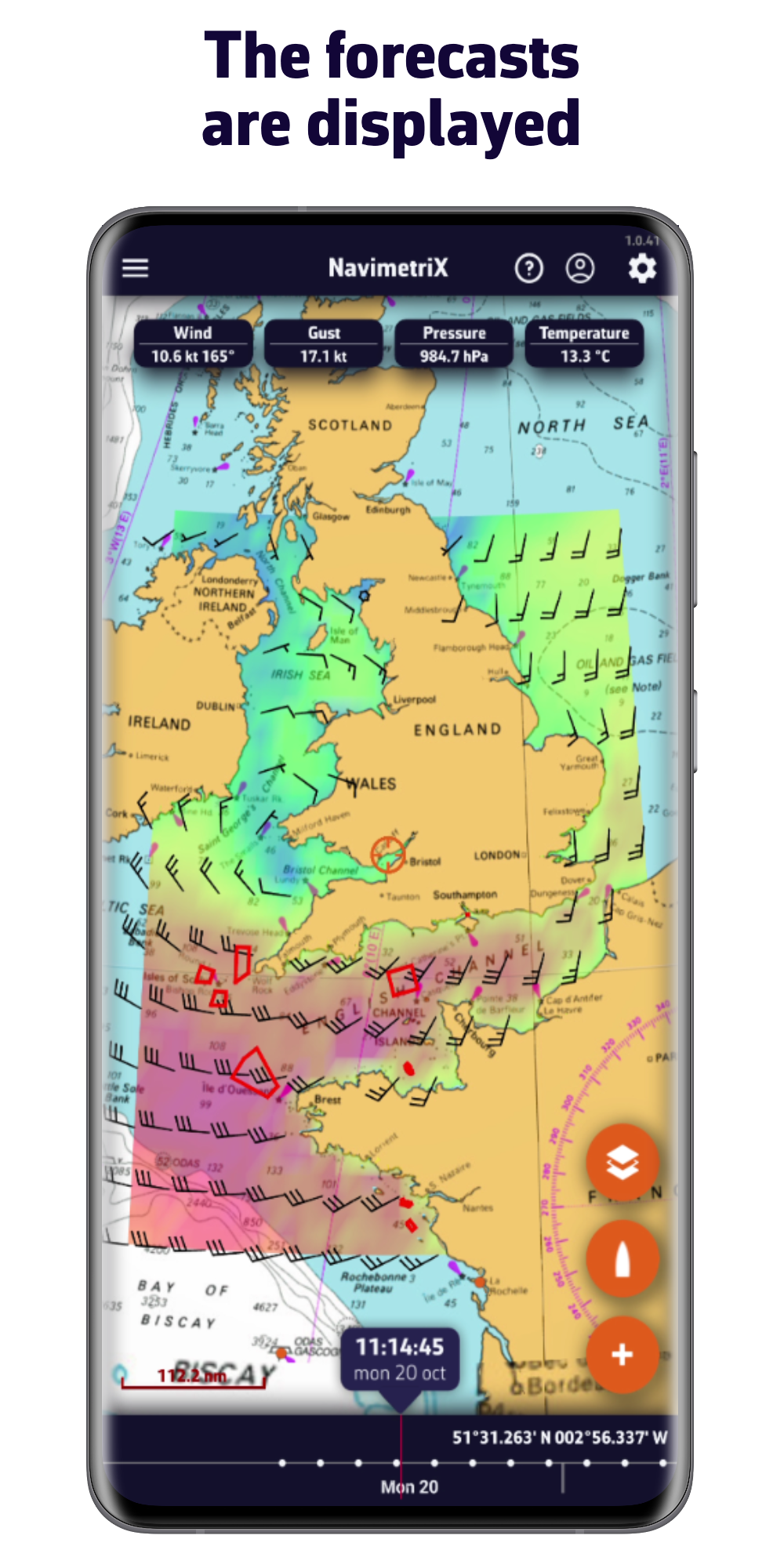 The forecasts are displayed