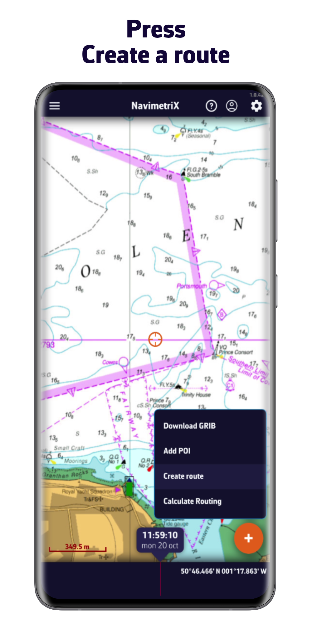 Press Create a route