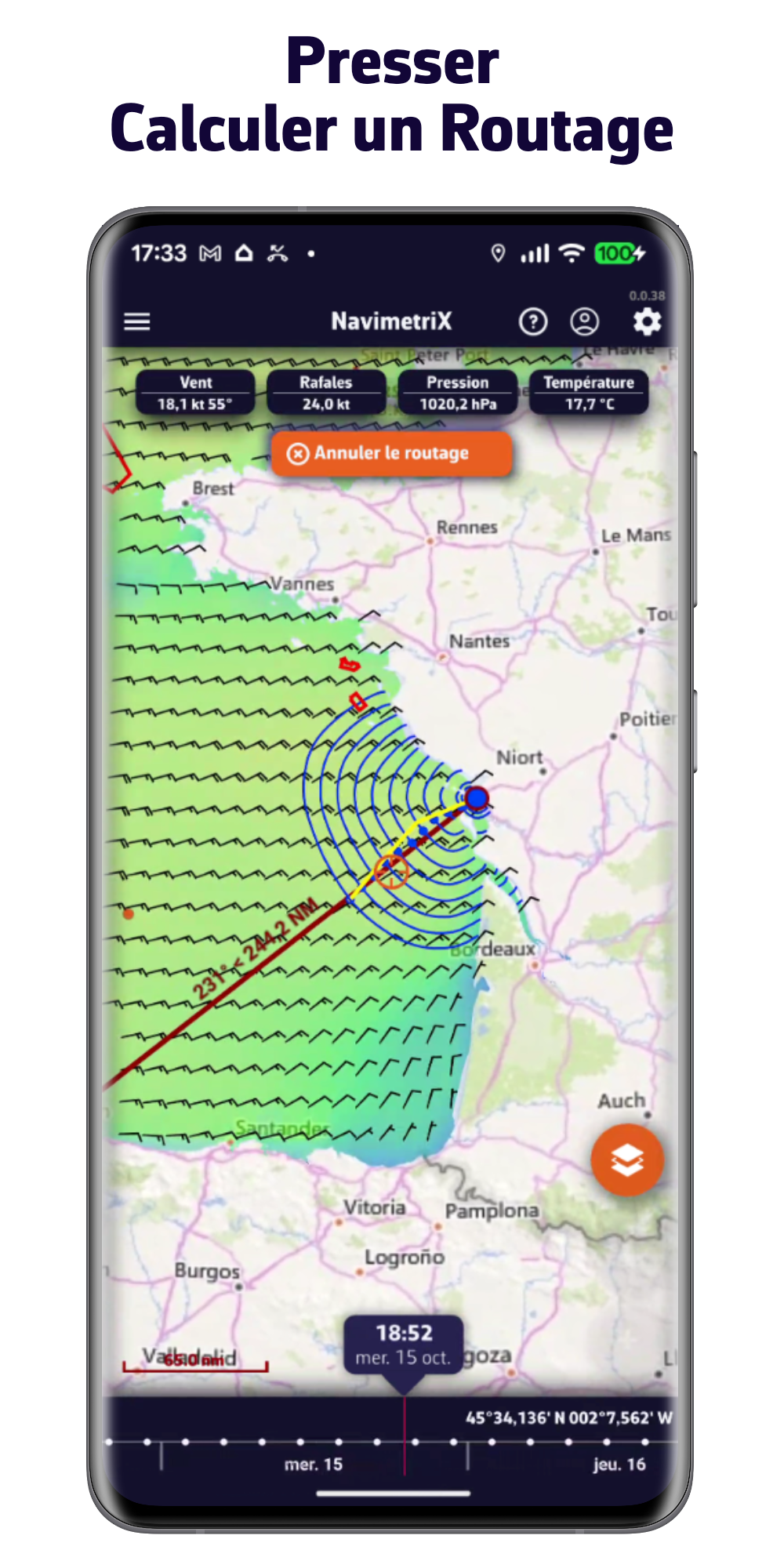 Presser Calculer un Routage